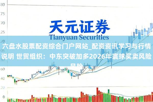六盘水股票配资综合门户网站_配资资讯学习与行情说明 世贸组织：中东突破加多2026年寰球买卖风险